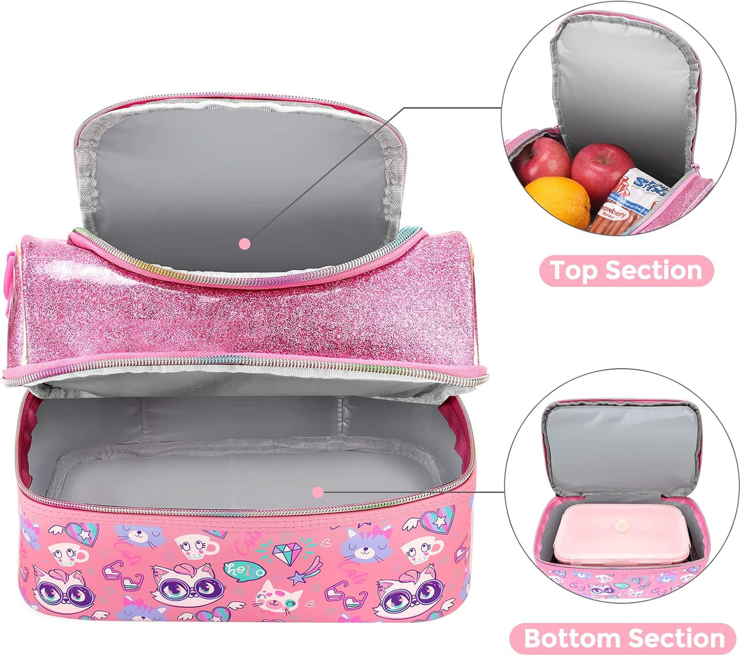 RLGPBON Lunch Bag Kids,Boys Lunch Box,Space Lunch Bag Toddler Teen Boys,School Daycare Cute Travel bags