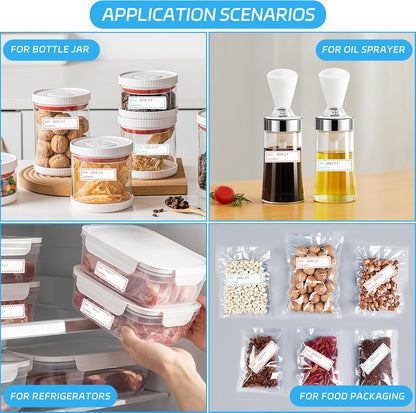 1000 Pcs Removable Freezer Labels with Perforation Line, 1x3 Inch Waterproof Oil Resistant Food Storage Stickers, No Residue Easy Peel Date Content Labels for Kitchen Containers, Jars, Restaurants
