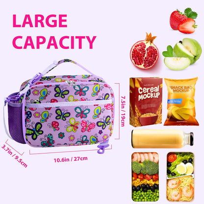 RLGPBON Kids Lunch Bag,Insulated Lunch Box for Girls,Lunch Bag Toddler Teen,School Daycare Cute Travel bags