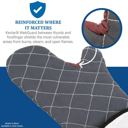 Oven Mitts, San Jamar BestGuard, Professional Grade, 15", Pair, Black
