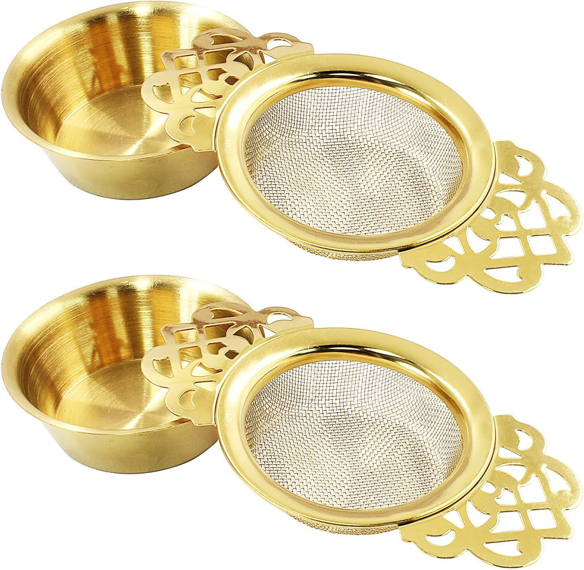 2 Pack Tea Strainers, Stainless Steel, Sliver