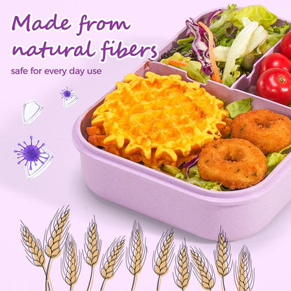 MISS BIG® Bento Box,Bento Box Adult,Lunch Box,Leak Proof Lunch Containers,No BPAs and No Chemical Dyes Bento Lunch Box,Dishwasher and Microwave Safe Lunch Containers for Adults(1900ml Gray)