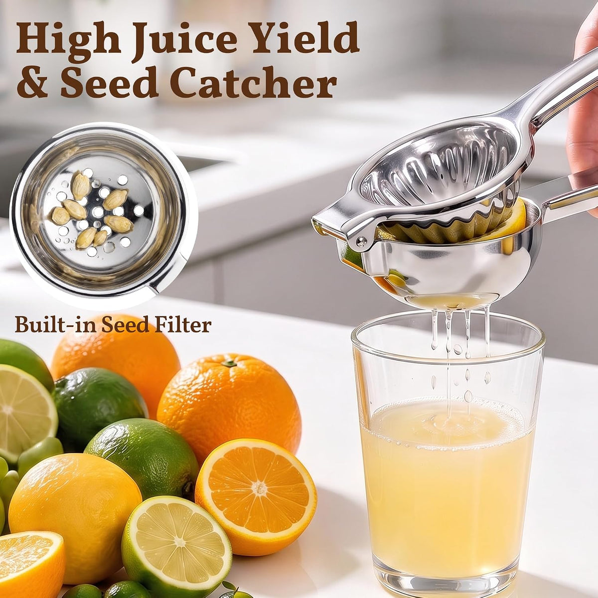 Lemon Squeezer, Easy-Press, Manual Juicer for Limes, Citrus