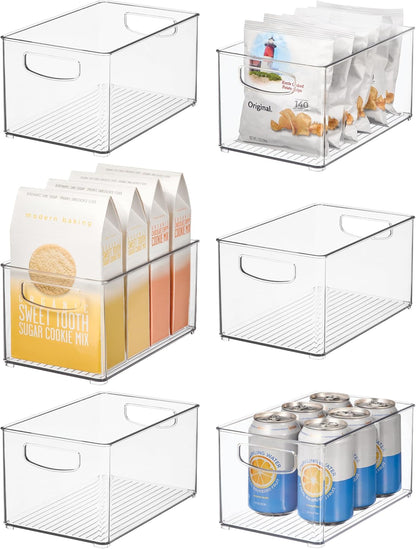 iDesign Stackable Clear Plastic Bin | Kitchen Organizers and Storage, For Fridge and Pantry