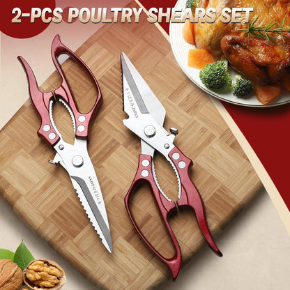 Freelander Kitchen Scissors Set - All Purpose Heavy Duty Poultry Shears