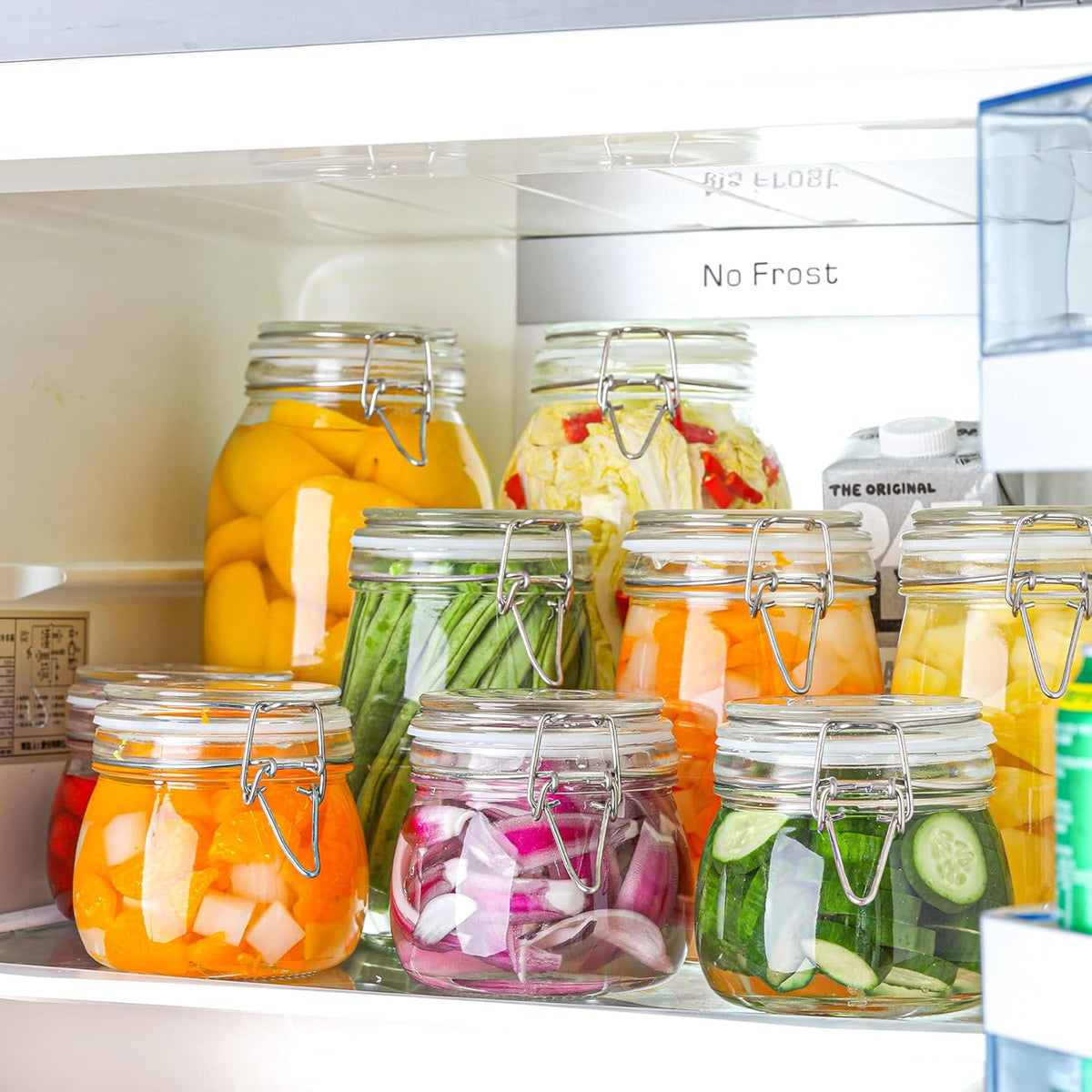 ComSaf Glass Pantry Jars with Airtight Lids 0.7 Gallon 2 Pack Wide Mouth | Flour sugar rice, Sourdough pickling, Pantry organization, Scoop included, Baking supplies, Bulk food storage, Large capacity