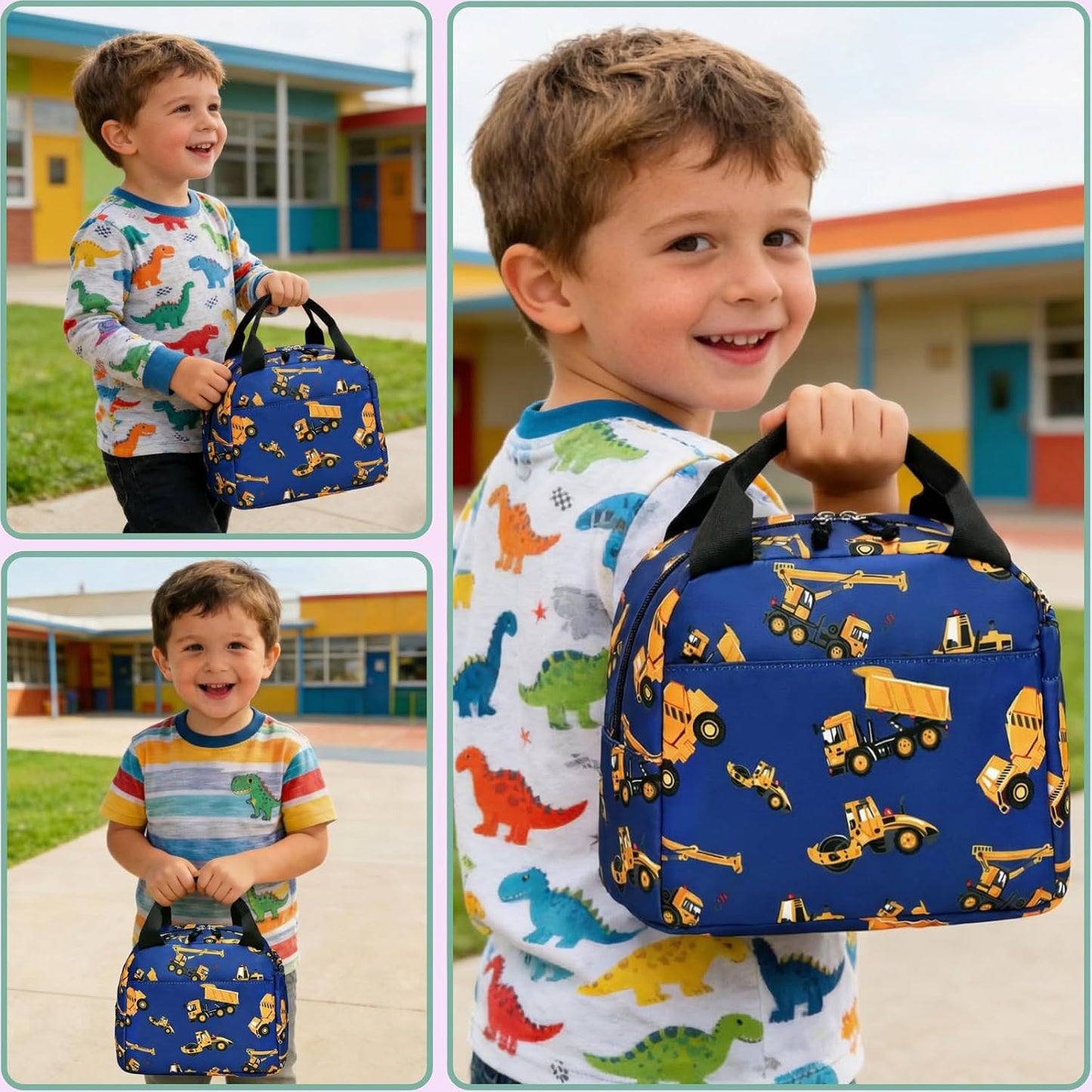 CAMTOP kids lunch bag Cute Insulated lunch box for Boys & Girls Leakproof loncheras for school