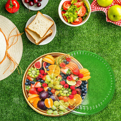 5 Pcs 12'' Plastic Disposable Pie Containers with Clear Lid Disposable Round Pie Keeper Dessert Containers Pizza Boxes for Storing Baking Meal Prep