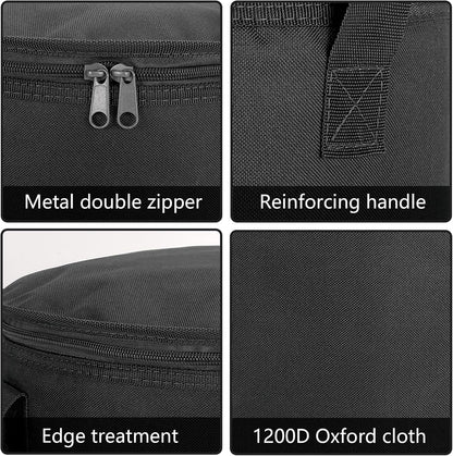 2 Pack Round Casserole Carrier Insulated Bags, Pie Tray, Insulated For Cold, 12.5 In Pie Carriers For Transport (Black)