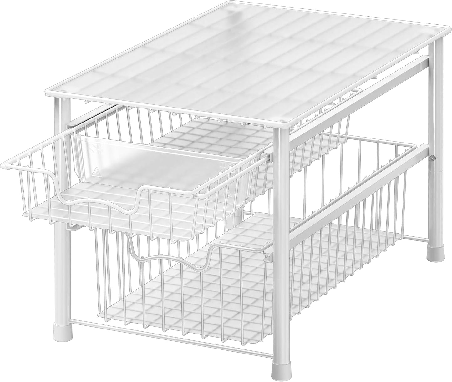 Simple Houseware Stackable Basket Drawer, Chrome