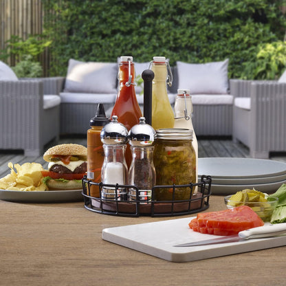 Pfaltzgraff Anvil Cage Condiment Table Caddy