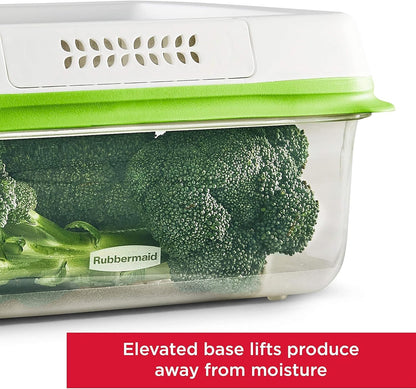 Rubbermaid FreshWorks Produce Saver, Medium and Large Storage Containers, 8-Piece Set, Set of 4, Med & Lg, Clear