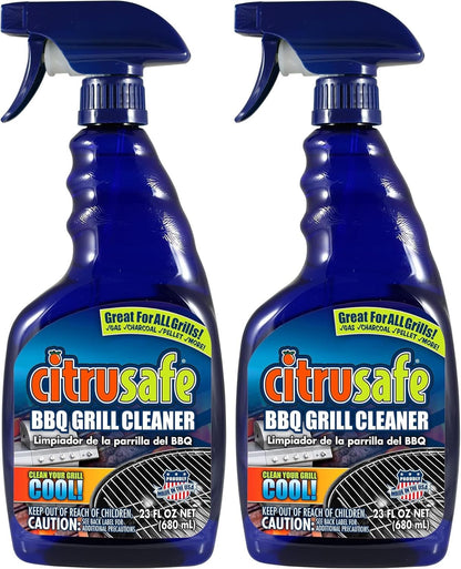 Grill Cleaning Spray - BBQ Grid And Grill Grate Cleanser By Citrusafe (23 oz)