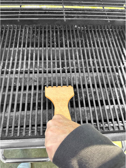 Outset Verde Wooden Grill Scraper, Small Grate Cleaner, No Grooves