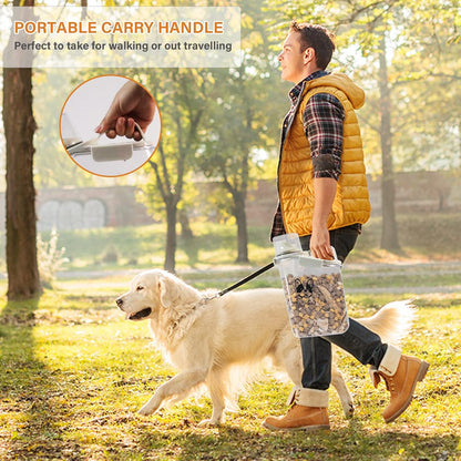 Dog Food Storage Container Airtight Portable Dog Food Container with Handled Lid and Pour Spout,Food Storage for Dog Dry Food Small Pet Food Container with Measuring Cup for Home, Travel,2.8L