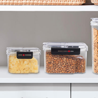 Oggi Easi Grip 23oz Moisture Proof Storage Container, Ultra Clear BPA-Free Sealable Canister, Flip Open Pouring Lid, Date Reminder Slider on Clip, Ideal Kitchen and Pantry Storage (23oz / 0.68lt)