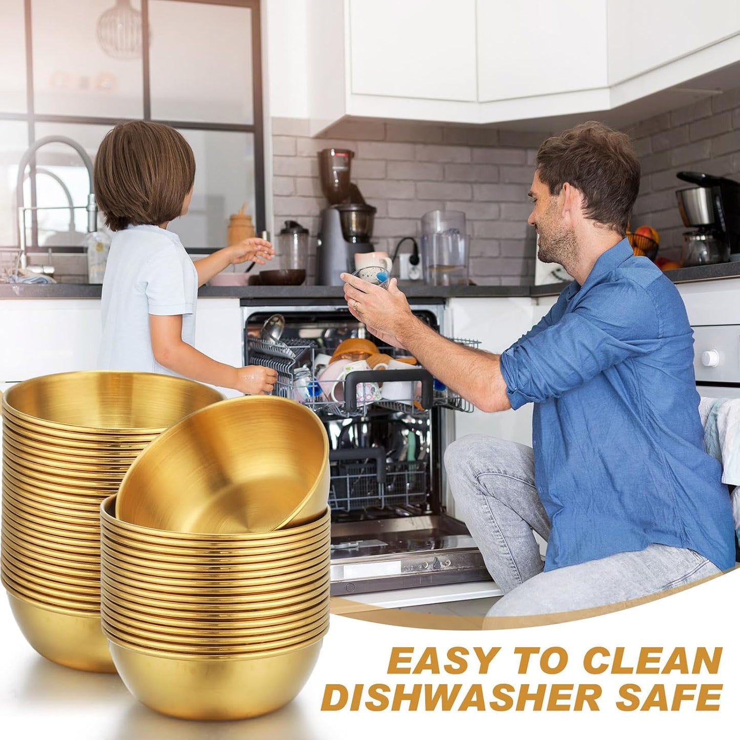 Tanlade 50 Pcs Metal Sauce Bowls 3.2 Inch Round Stainless Steel Seasoning Dishes Cups Mini Saucers Plates Small Sushi Dipping Bowls for Prep Ramekins Kitchen Party Supplies(Silver)