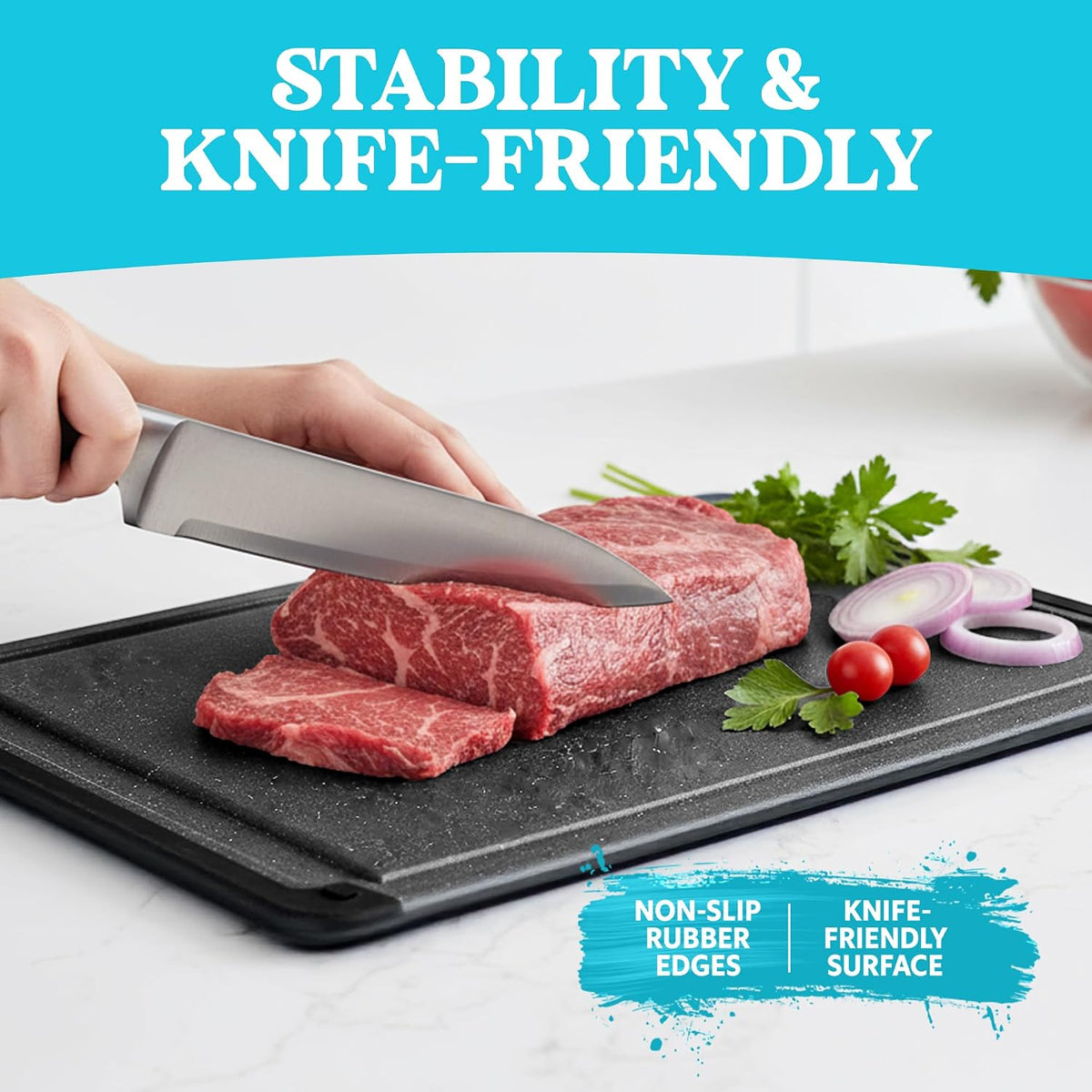 Plastic Cutting Board for Kitchen - Extra Large Cutting Board 18 Inch Reversible Chopping Board, Juice Groove, Non Slip Feet, Dishwasher Safe, BPA Free Large Cutting Board for Meat Vegetables Fruit