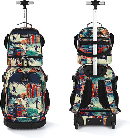 Tilami Lunch Bags Insulated Adjustable Strap Zipper, Two Compartments Cooler Bags, Bento Bags for Kids Toddlers (Blue)