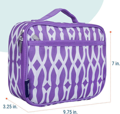 Wildkin Kids Insulated Lunch Box, Keeps Food Hot or Cold, BPA-Free with Mesh Pockets & Easy-Clean Lining – Ideal for School, Travel & Daycare – Holographic
