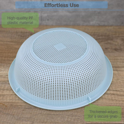EIKS 3-Pack Plastic Colander Baskets, Fine Mesh Sieve