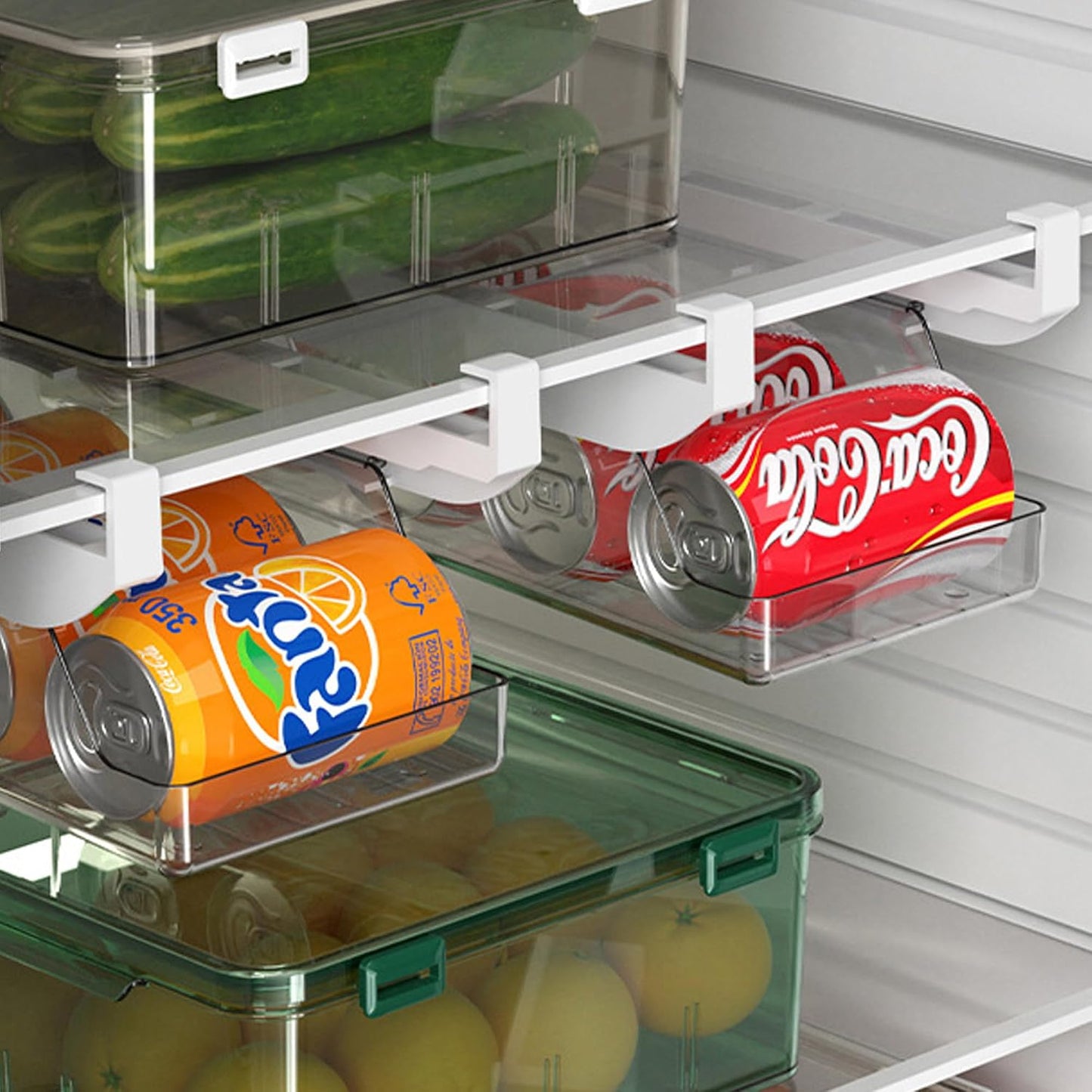 8Pcs Clear Plastic Storage Bins, Refrigerator Organizer Bins with Handles, Freezer Organizer Clear Organizing Bins, BPA-Free Fridge Storage Containers for Fridge, Freezer, Cabinet, Kitchen, Pantry