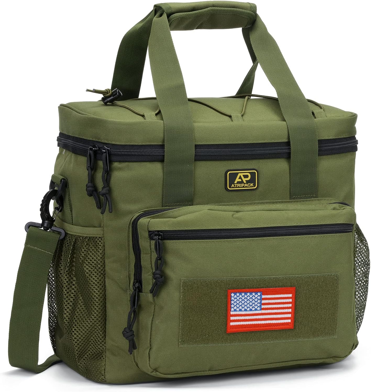 Lunch Box for Men, Tactical Lunch Bag MOLLE Webbing Leakproof Insulated Lunch Cooler Women Adult Meal with Adjustable Shoulder Strap Lunch Pail (Blue)