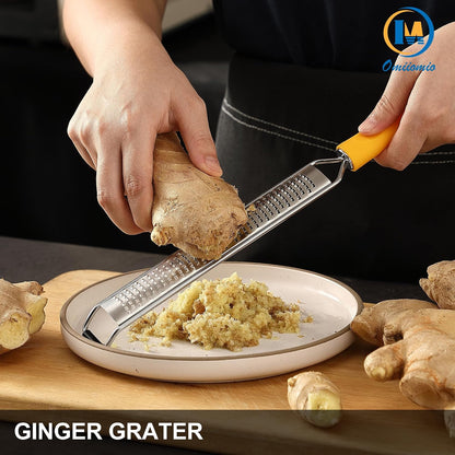 Lemon Zester & Heavy Duty Cheese Grater & Vegetable Grater — Parmesan Cheese Lemon, Garlic, Nutmeg, Chocolate, Fruits, Vegetables, Ginger - Cheese Shredder & Stainless Steel Grater