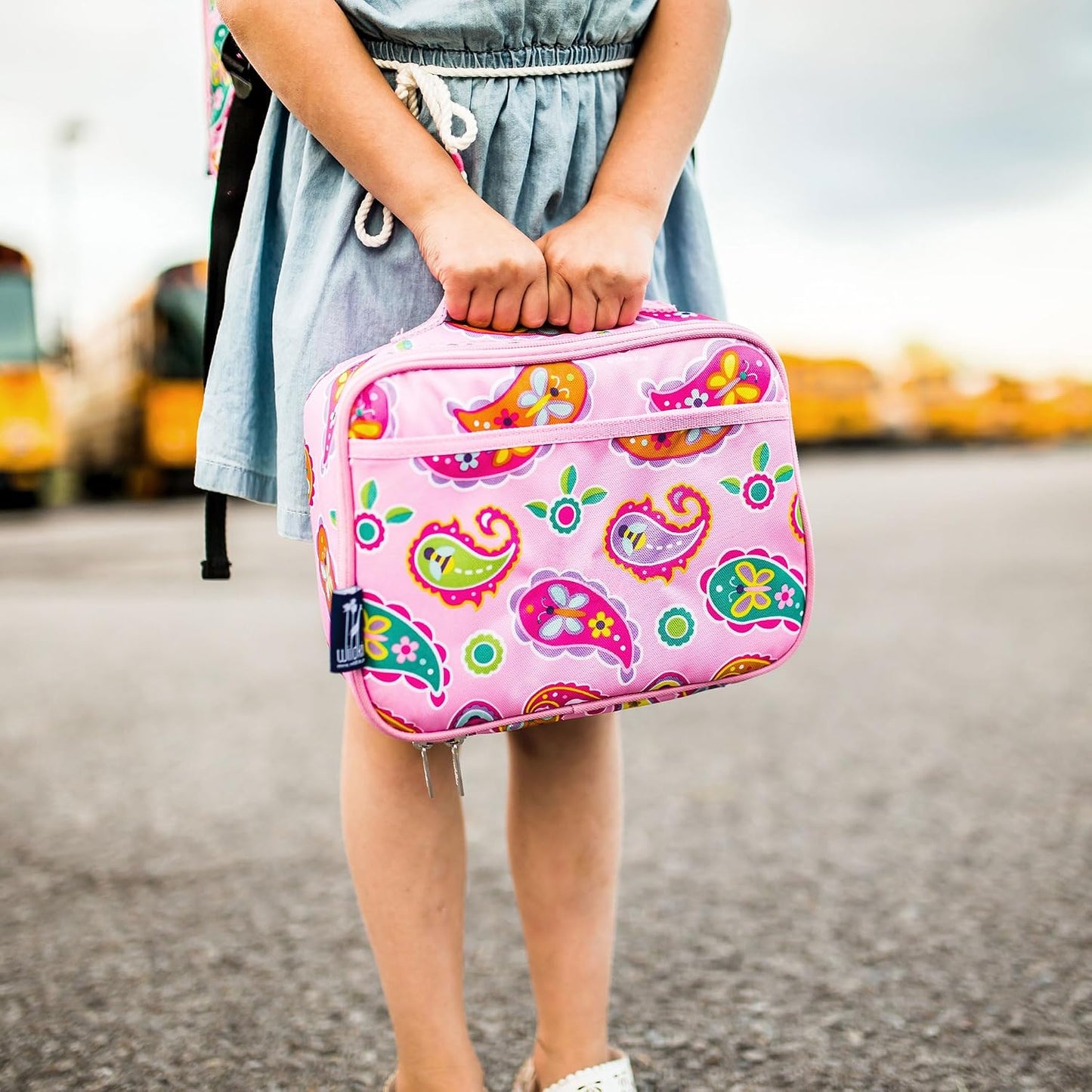 Wildkin Kids Insulated Lunch Box, Keeps Food Hot or Cold, BPA-Free with Mesh Pockets & Easy-Clean Lining – Ideal for School, Travel & Daycare – Holographic
