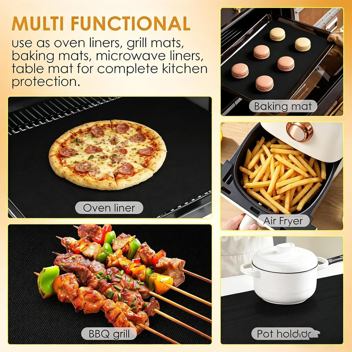 Non-Stick Oven Mat Reusable Oven Bottom Liner