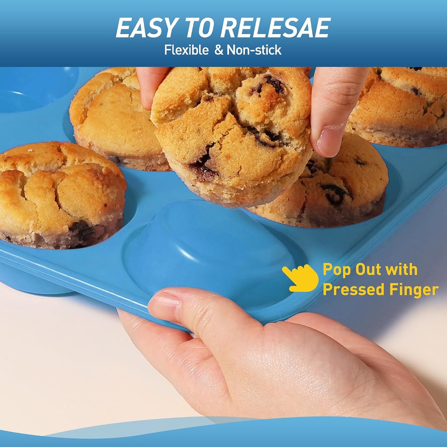 2 Pack 12 Cups Silicone Muffin Pan with Metal Reinforced Frame Regular Size Silicone Molds Cupcake Cake Baking Pans Cookie Baking Chocoflan Cupcake Mold Nonstick Muffin Tin Home Baking Supplies