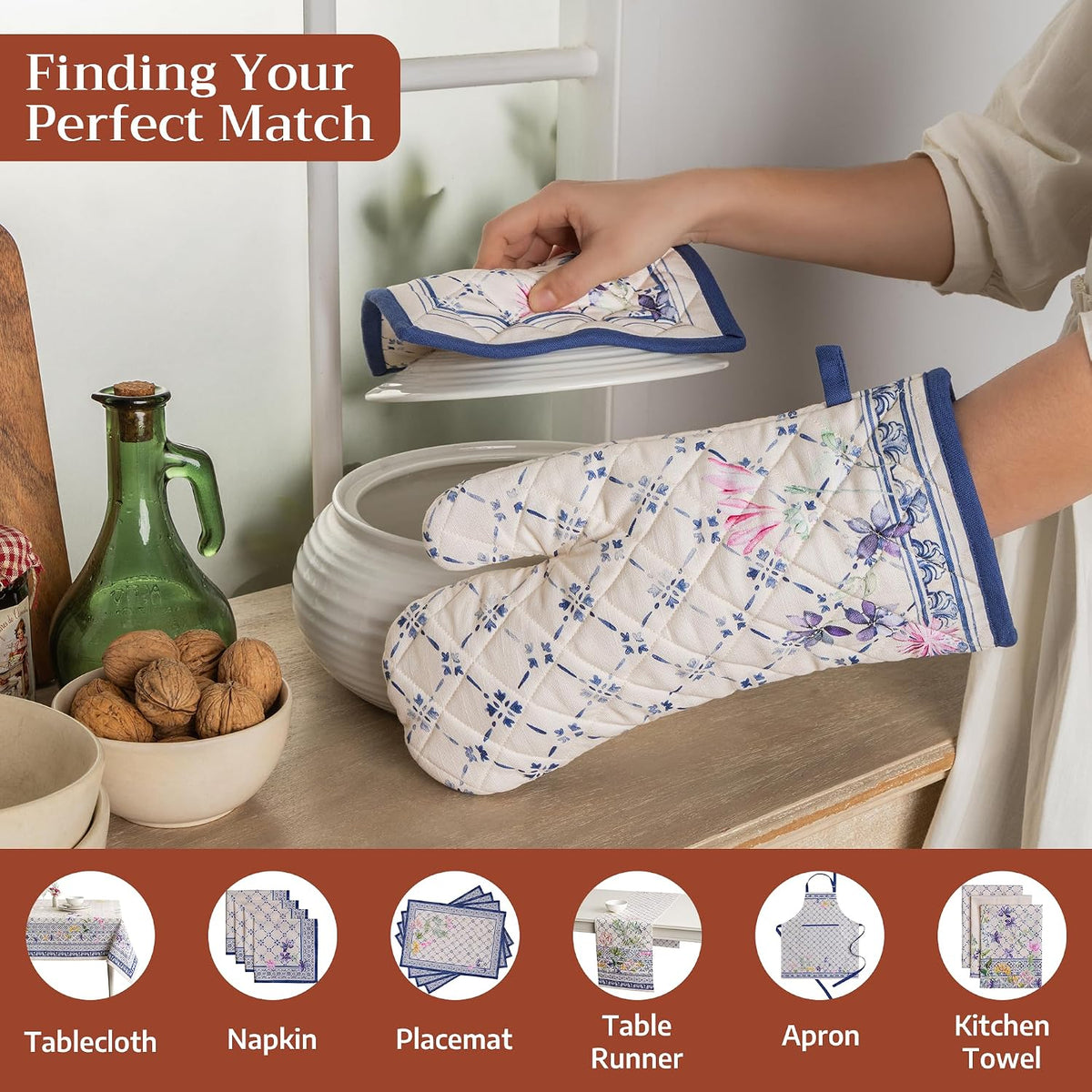 Maison d' Hermine Pot Holders 100% Cotton Potholders (8" x 8") - Colors A
