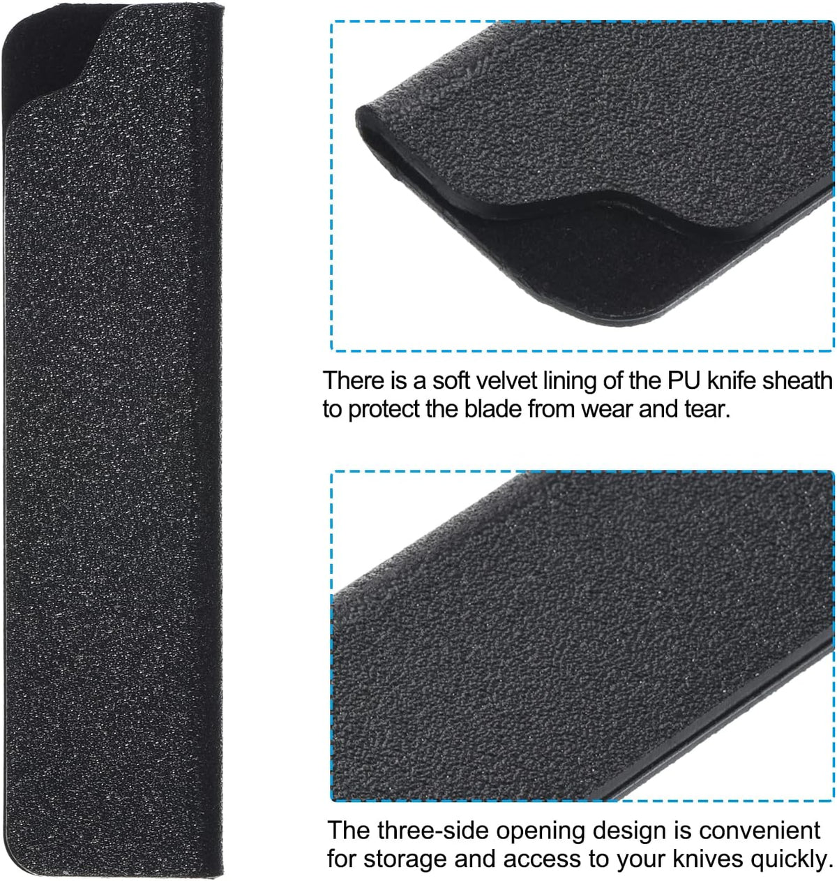 PATIKIL ABS Knife Cover Sleeves for 3.5" Paring Knife, Knives Edge Guard Blade Protector Universal Knife Sheath for Home Kitchen, Black