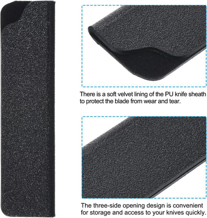PATIKIL ABS Knife Cover Sleeves for 3.5" Paring Knife, Knives Edge Guard Blade Protector Universal Knife Sheath for Home Kitchen, Black