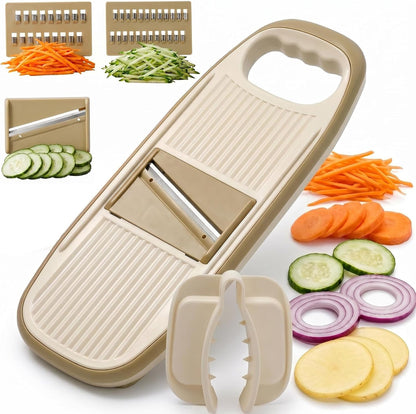 NACOLUS Handheld Mandoline Slicer for Kitchen,3 Blades with Hand Guard
