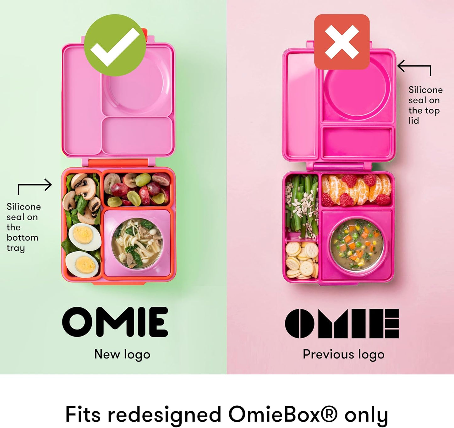 OmieBox (2 pack) Leakproof Dips Containers To Go, Salad Dressing Container, Condiment Container with Lids - Food Safe Silicone - 4 ounces (Blue/Lime)