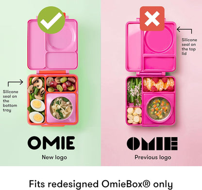 OmieBox (2 pack) Leakproof Dips Containers To Go, Salad Dressing Container, Condiment Container with Lids - Food Safe Silicone - 4 ounces (Blue/Lime)