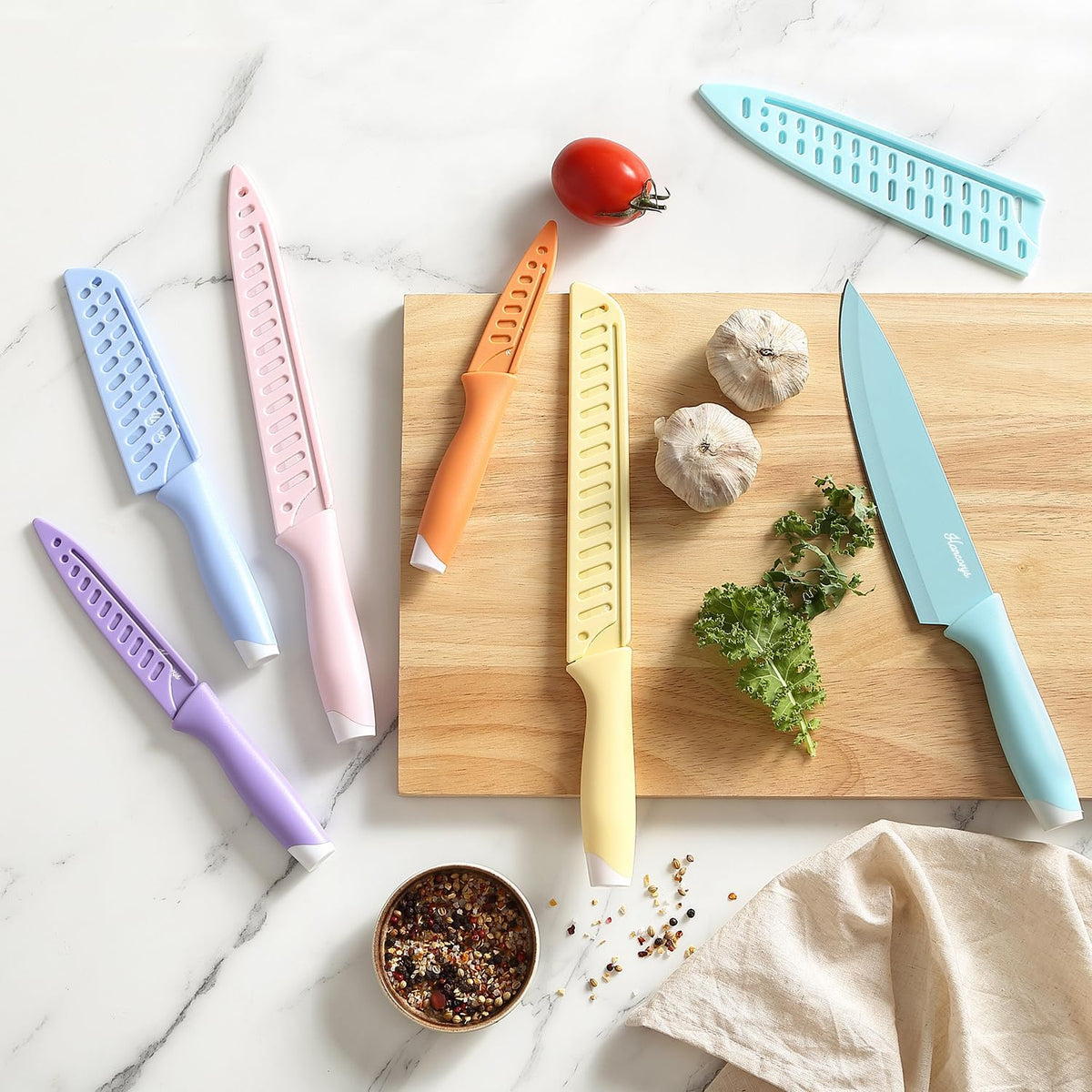 Kitchen Knife Set, 13 PCS Knives Set with 6 Blade Guards