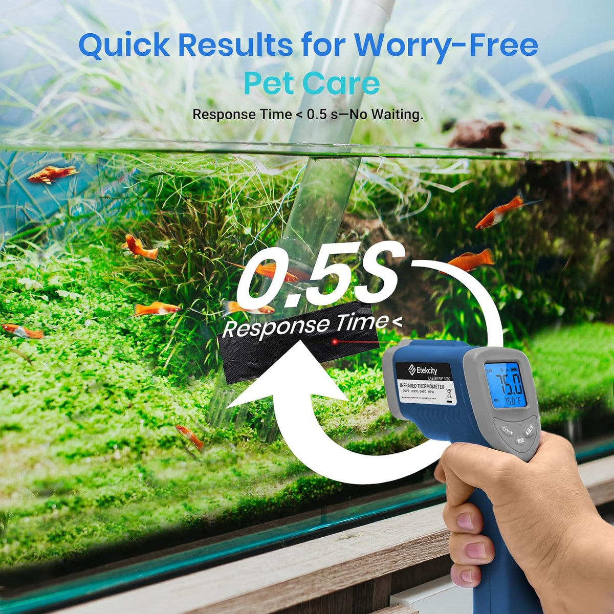 Etekcity Infrared Thermometer Laser Temperature Gun, -58°F~1130°F