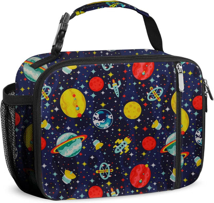 esouler Lunch Box Kids Insulated Lunch Bag for Boys & Girls Durable Children Lunchbox for School with Water Bottle Holder-Black