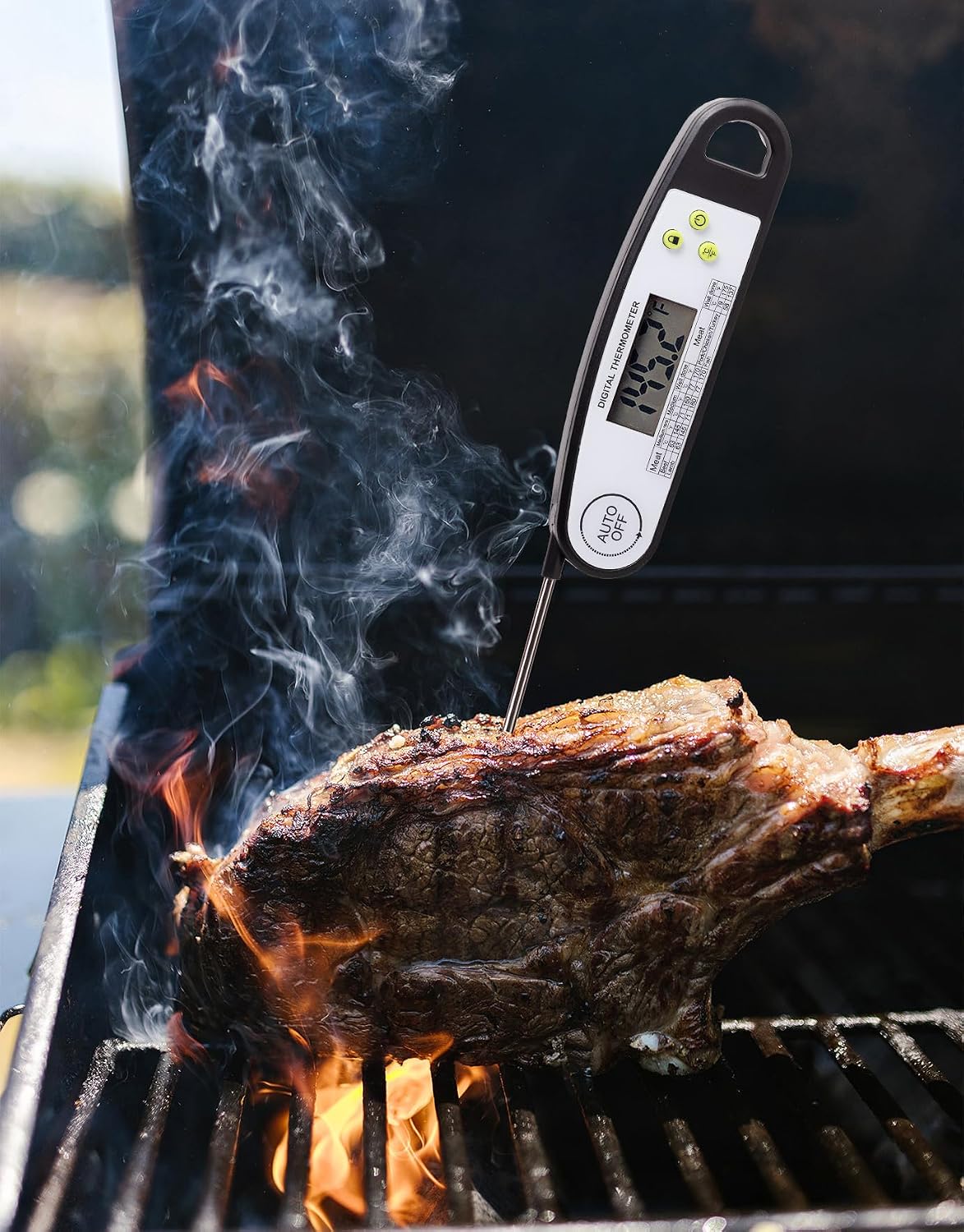 Meat Thermometer Digital, Meat Thermometers for Grilling, Food Thermometer with Backlight, Instant Read Thermometer for Grill Candy and Cooking
