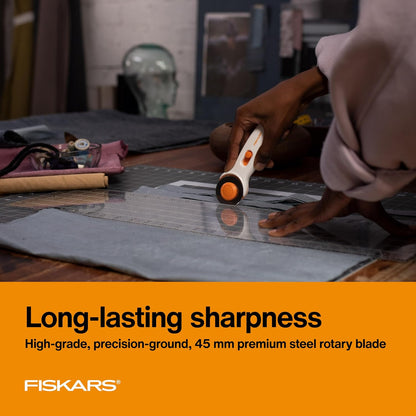 Fiskars 45mm Loop Rotary Cutter for Fabric, Arts, Crafts, Sewing