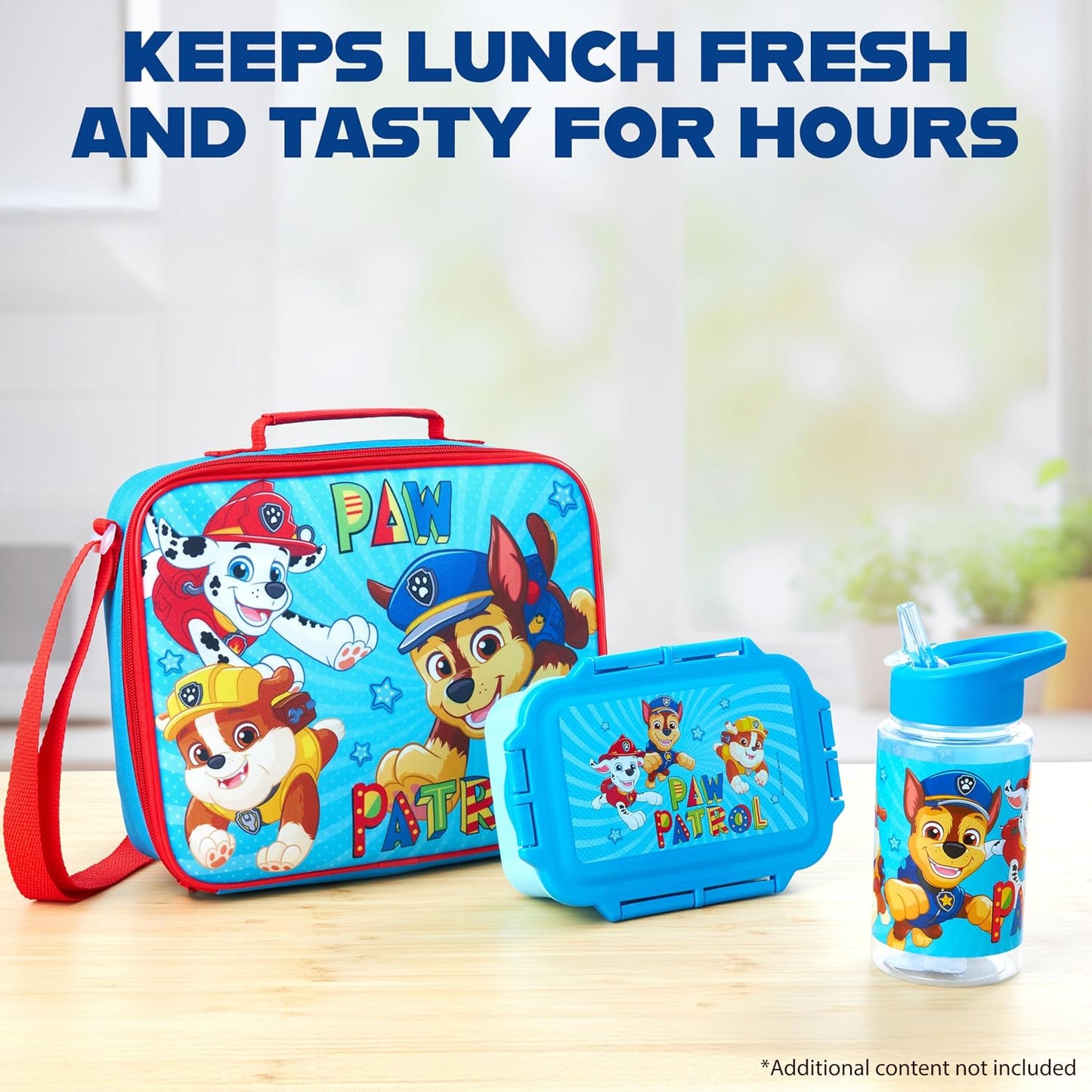 Get Trend SpongeBob Squarepants Water Bottle Lunch Box Lunch Bag Kids Set 3 Pcs Insulated Snack Bag for School Travel Gifts for Kids (Blue SpongeBob)