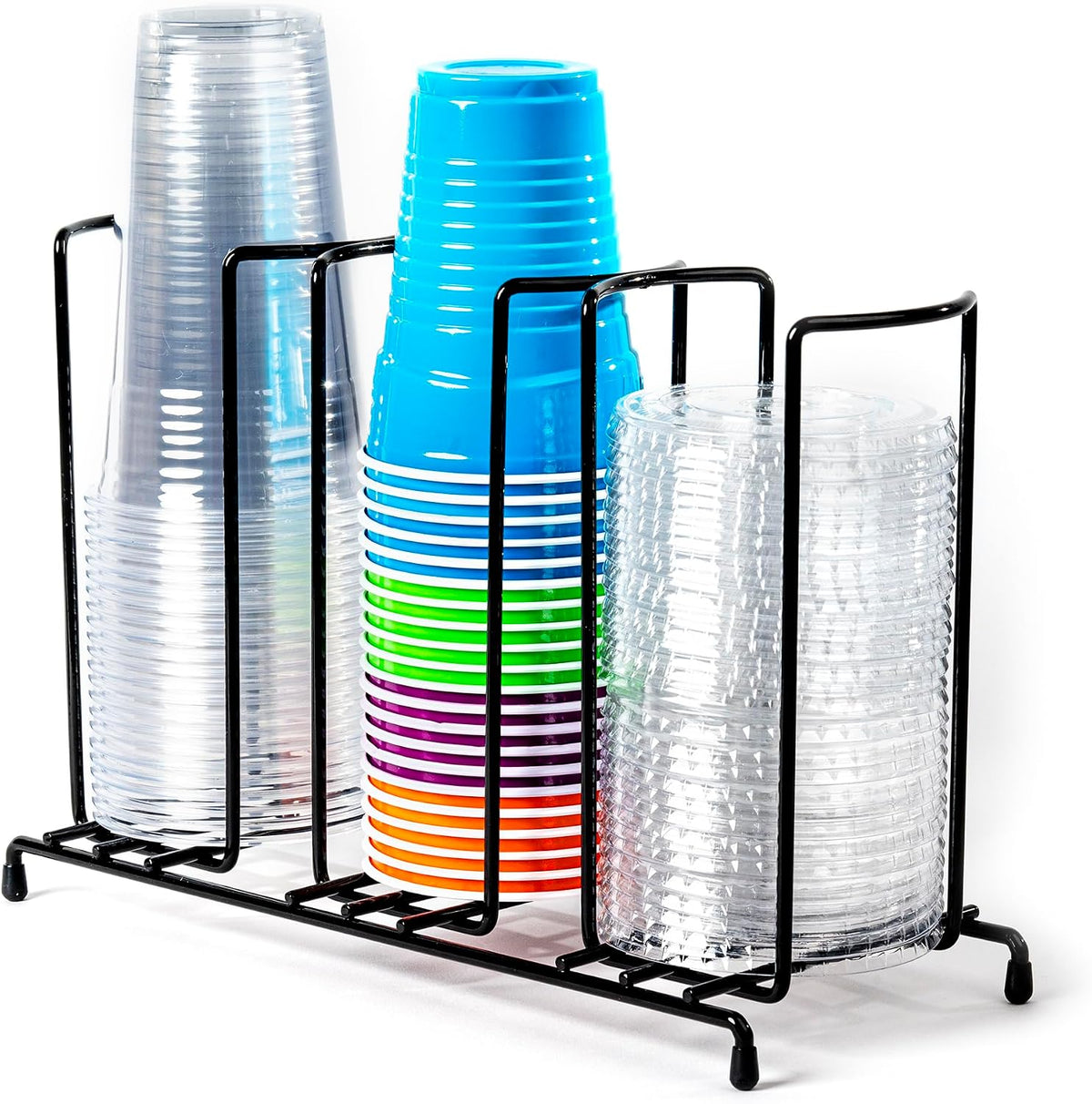 Inevibe Wire Frame Cup and Lid Organizer 3 Compartment