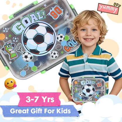 Stainless Steel Bento Lunch Box for Kids, 800ml/27oz BPA-Free Leak-Proof Food Containers with 3 Compartments, Freezer & Dishwasher Safe, Back to School Students Lunches Size for Ages 3-7