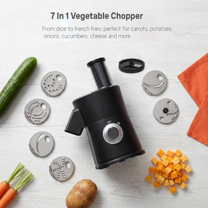 7 In 1 Vegetable Chopper Electric Veggie Onion French Fry Cutter Garlic Mincer Potato Slicer Food Vegetable Dicer Cheese Grater Carrot Shredder Kitchen Gadgets Essentials House Warming Gifts New Home