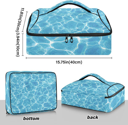 Casserole Carriers for Hot or Cold Food Reusable Casserole Dish Carrier Insulated Thermal Large Capacity Durable Perfect for Party Camping Family Gatherings Yellow Fish - Colors B