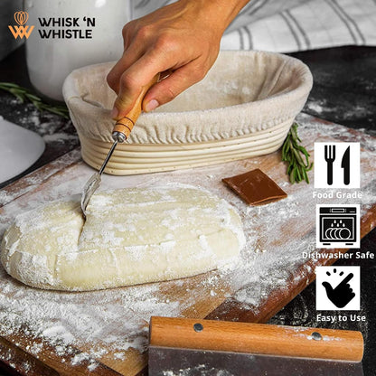 Banneton Bread Proofing Basket Set, 2 x Round 9 Inch Bread Proofing Baskets
