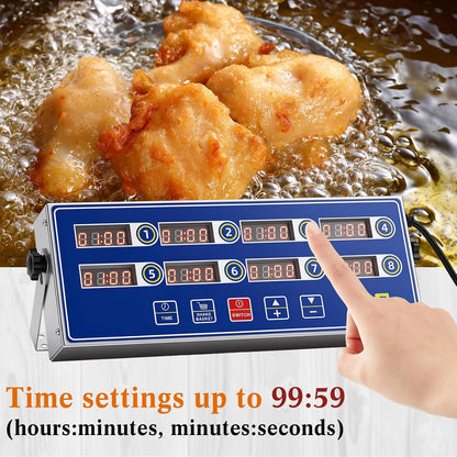 Relaxweex Commercial Digital Kitchen Timer for Cooking, 8 Channel