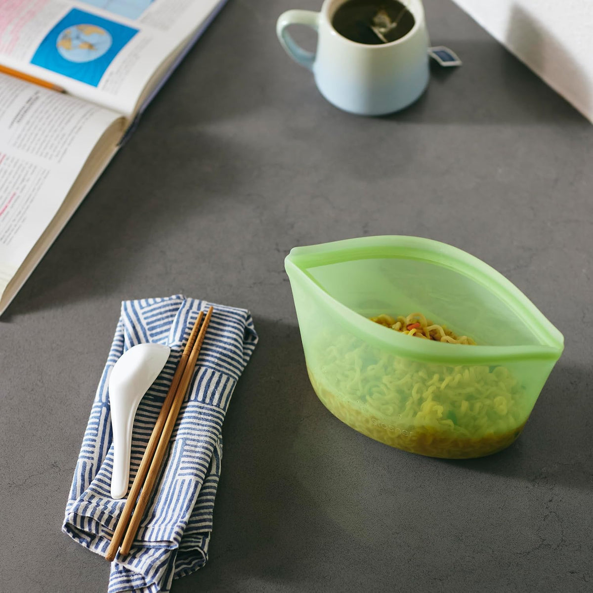 Stasher Premium Reusable Silicone Food Storage Bags, 2-Pack, Clear